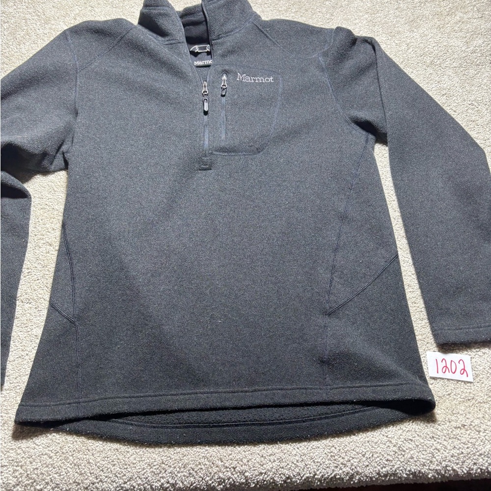 Marmot Men’s Drop Line Lightweight Fleece Half-Zip Jacket Gray Sz Large